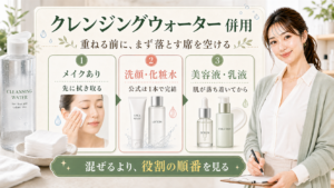 クレンジングウォーター 併用