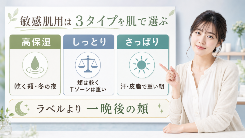 無印良品の敏感肌用化粧水はどう選ぶ？乾燥・刺激感で見る3タイプの違い