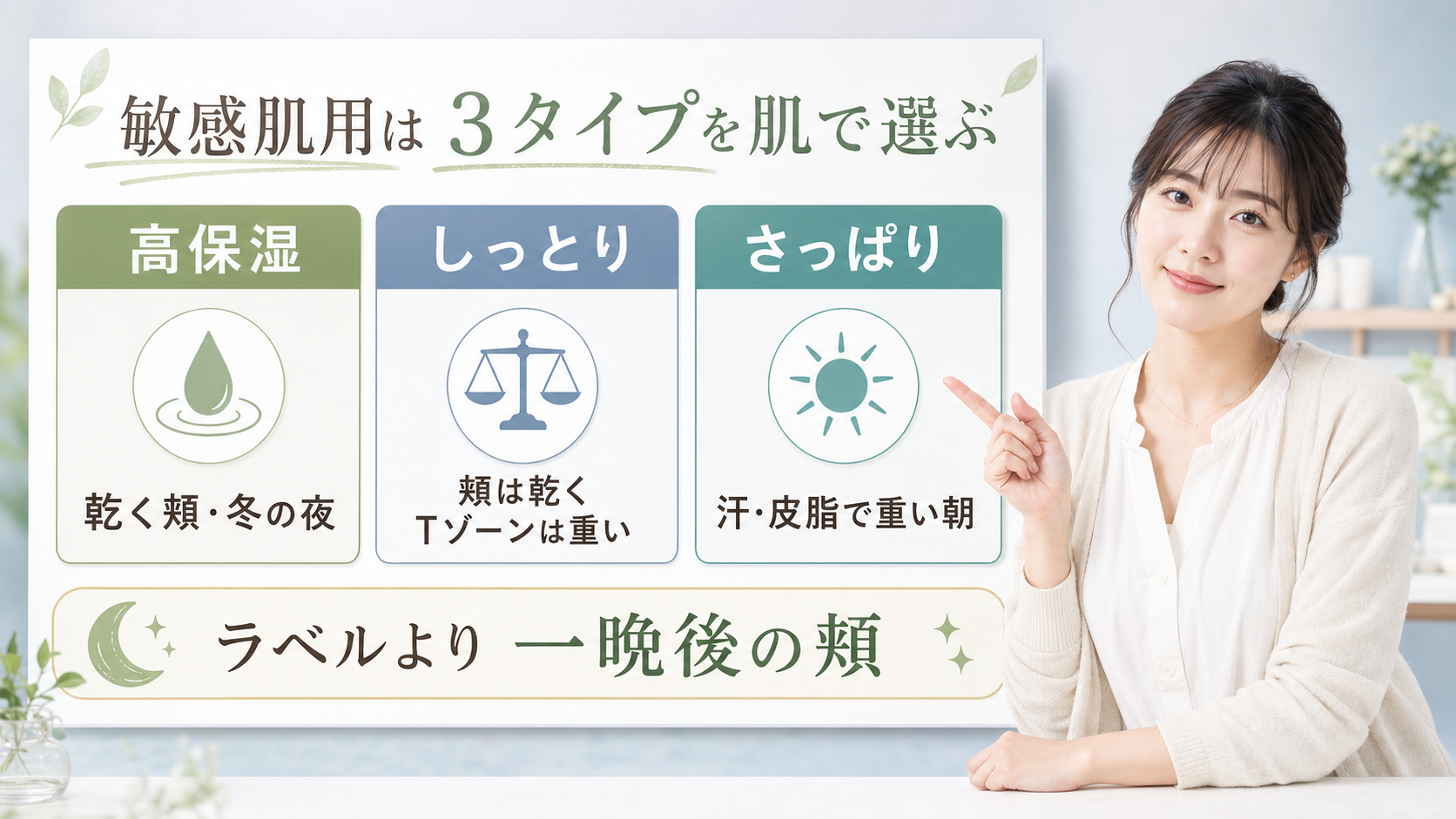 無印良品の敏感肌用化粧水はどう選ぶ？乾燥・刺激感で見る3タイプの違い
