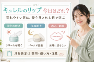 キュレルのリップは荒れやすい唇に合う？使う日・避ける日・見る表示