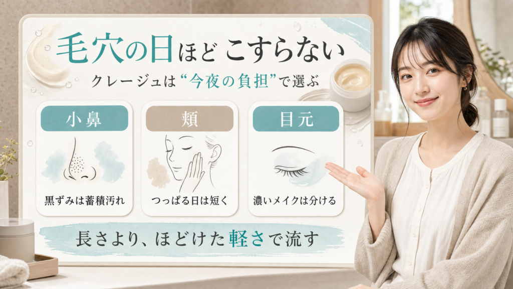 クレージュのクレンジングバームはどう使う？毛穴・乾燥・メイク落ちで選ぶ夜の落とし方