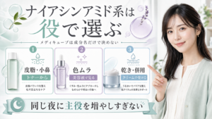 メディキューブのナイアシンアミド系はどれを選ぶ？毛穴・皮脂・併用注意の見分け方