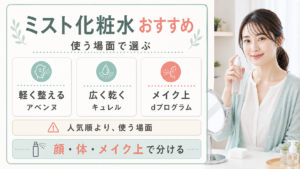 おすすめミスト化粧水をアベンヌ、キュレル、dプログラムで選ぶ美容ボード