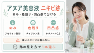アヌア美容液をニキビ跡の赤み色残り凹凸感で選ぶ美容ボード