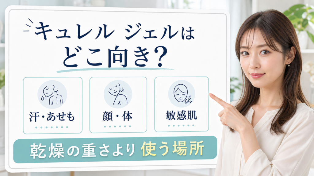 キュレル ジェルローションを汗・顔・体・敏感肌で判断する美容ボード