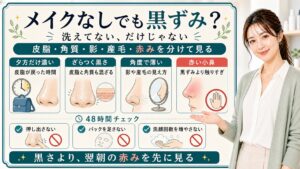 メイクなしでも黒ずみが見える理由を皮脂や角質や影で分ける解説