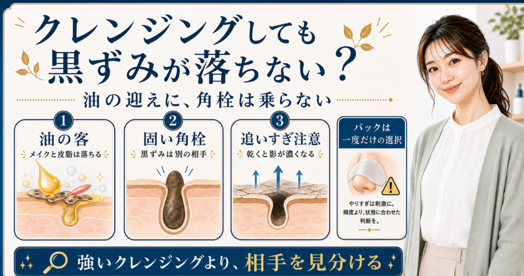 クレンジングしても黒ずみが落ちない？
