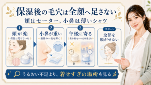 保湿後の毛穴目立ちを頬と小鼻の着せ分けで示す426記事アイキャッチ