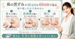 鼻の黒ずみが戻る日は48時間で見る