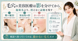 毛穴の美容医療は影を分けてから
