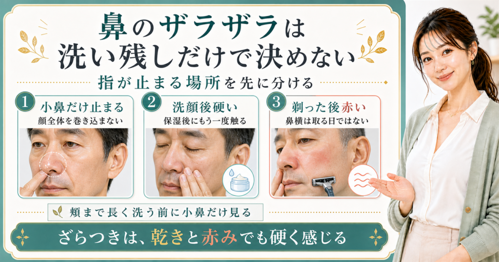 鼻のザラザラは洗い残しだけで決めない