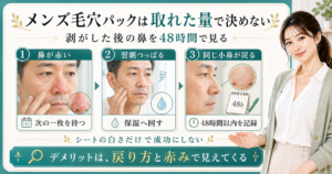 メンズ毛穴パックは取れた量で決めない