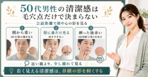 50代男性の清潔感は毛穴点だけで決まらない