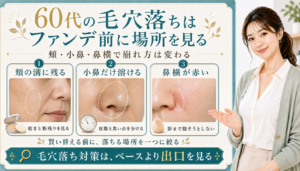 60代の毛穴落ちはファンデ前に場所を見る