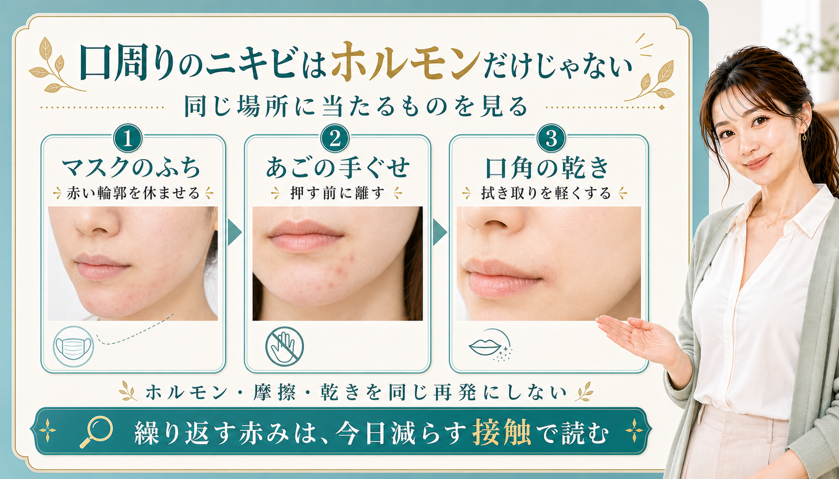 口周りのニキビはホルモンだけじゃない