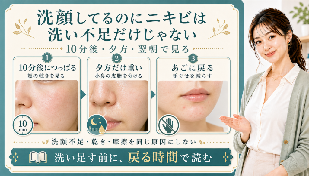 洗顔してるのにニキビは洗い不足だけじゃない