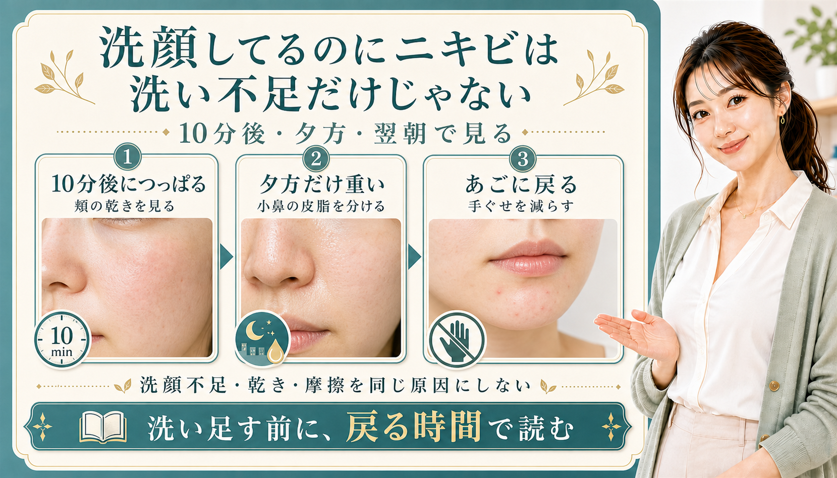 洗顔してるのにニキビは洗い不足だけじゃない
