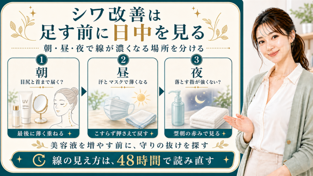 シワ改善は足す前に日中を見る