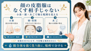 顔の皮脂腺はなくす相手じゃない