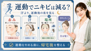 運動でニキビは減る？汗で増える時の見分け方