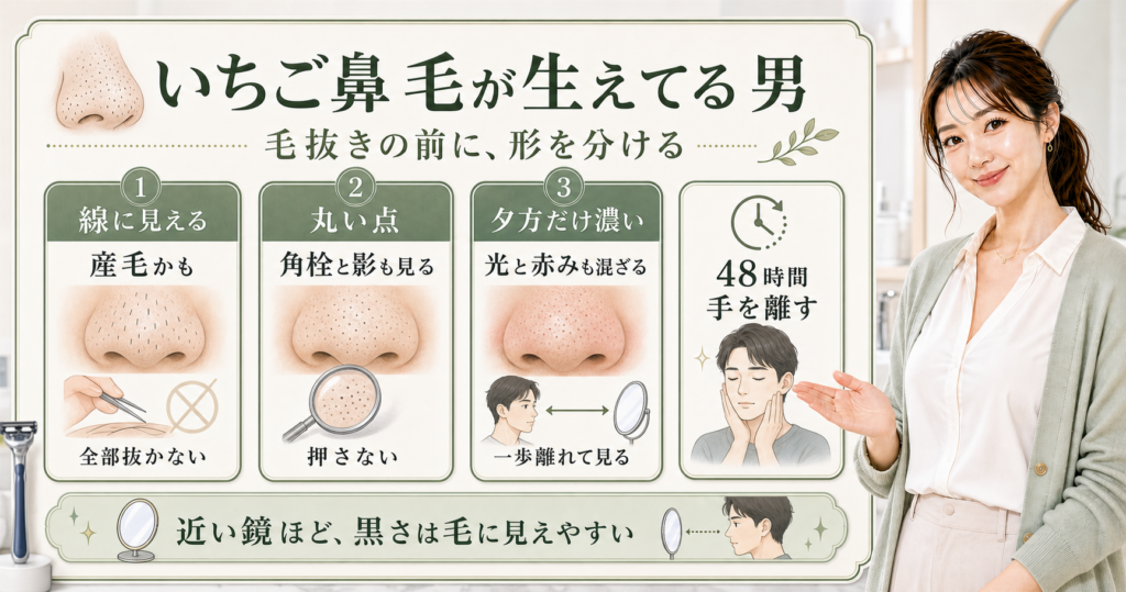 男のいちご鼻が治らない理由｜毛に見える黒ずみの見分け方