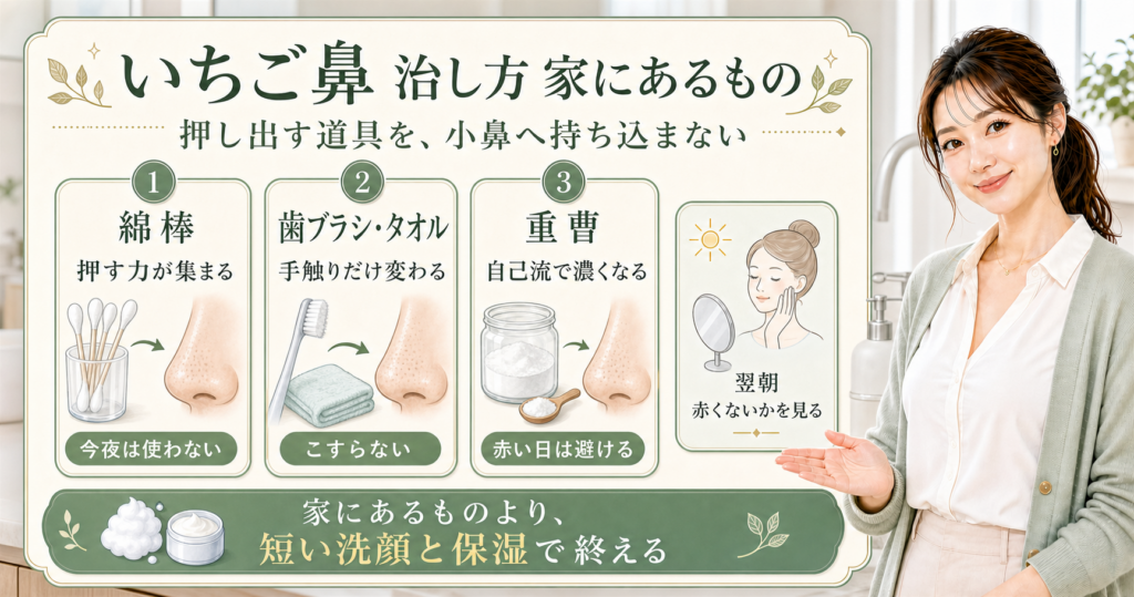 いちご鼻の治し方は家にあるもので足りる？男性の毛穴注意点