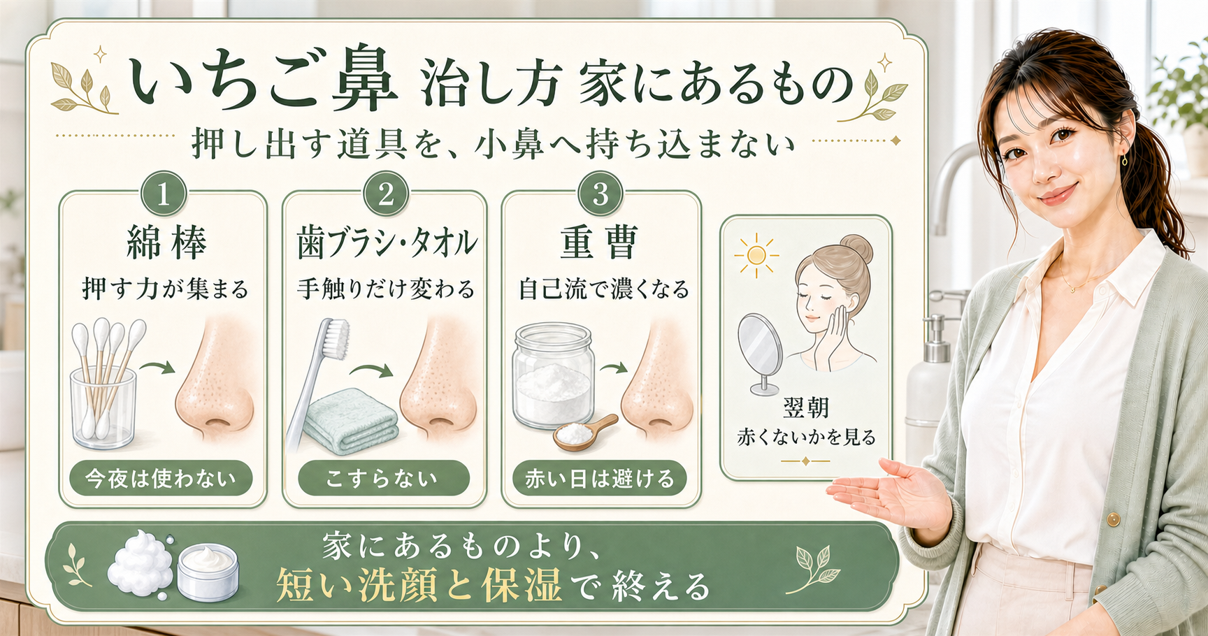 いちご鼻の治し方は家にあるもので足りる？男性の毛穴注意点