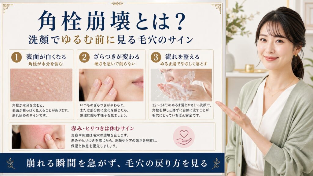 角栓崩壊とは？洗顔で角栓がゆるむ前に見る毛穴のサイン Beauty Board