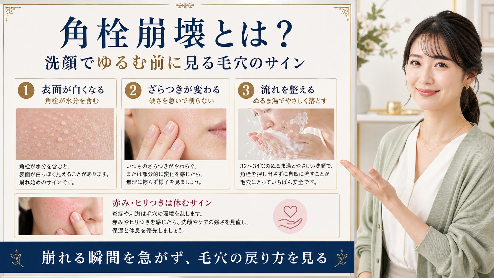角栓崩壊とは?洗顔で角栓がゆるむ前に見る毛穴のサイン Beauty Board