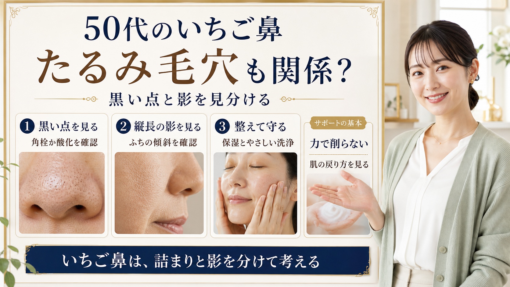 50代のいちご鼻、実は“たるみ毛穴”との複合型だった? Beauty Board