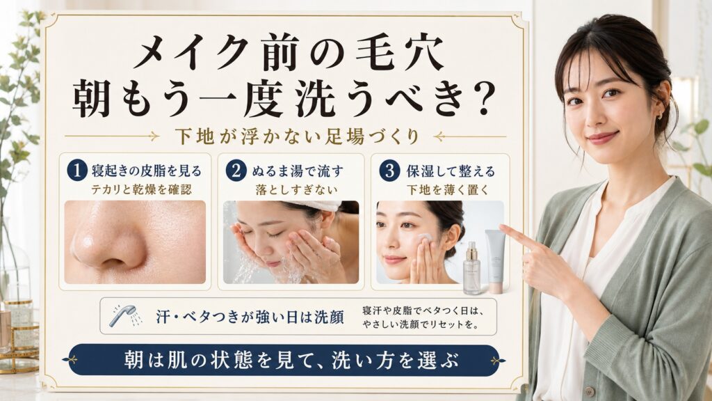 メイク前の毛穴、朝もう一度洗うべき？──下地が浮かない足場づくり Beauty Board