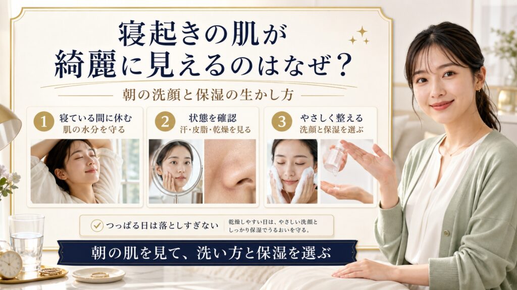 寝起きの肌が綺麗に見えるのはなぜ？──朝の洗顔と保湿の生かし方 Beauty Board