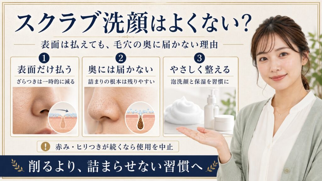 【スクラブ洗顔はよくない？】表面は払えても毛穴の奥に届かない理由 Beauty Board