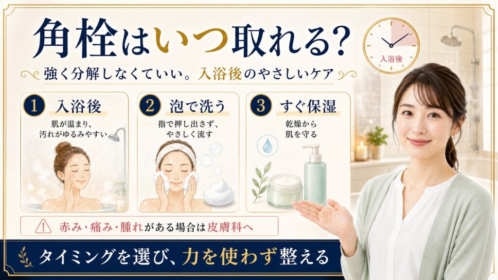 【角栓はいつ取れる？】強く分解しなくていい、入浴後が取れやすいタイミング Beauty Board