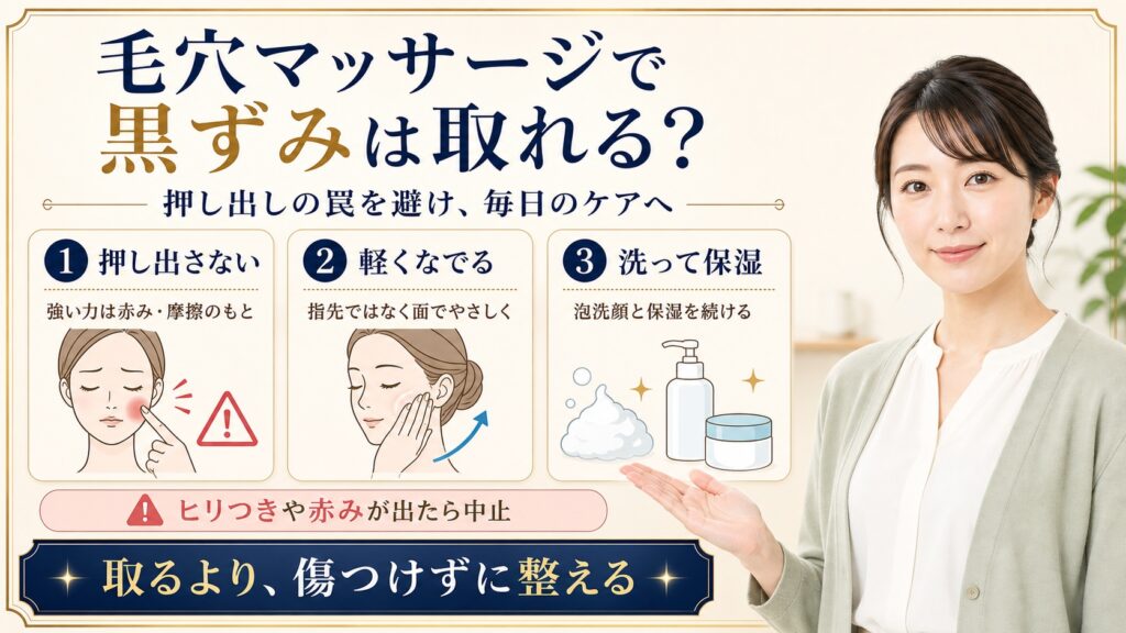 毛穴マッサージで黒ずみは取れる？押し出しの罠と毎日のケア Beauty Board