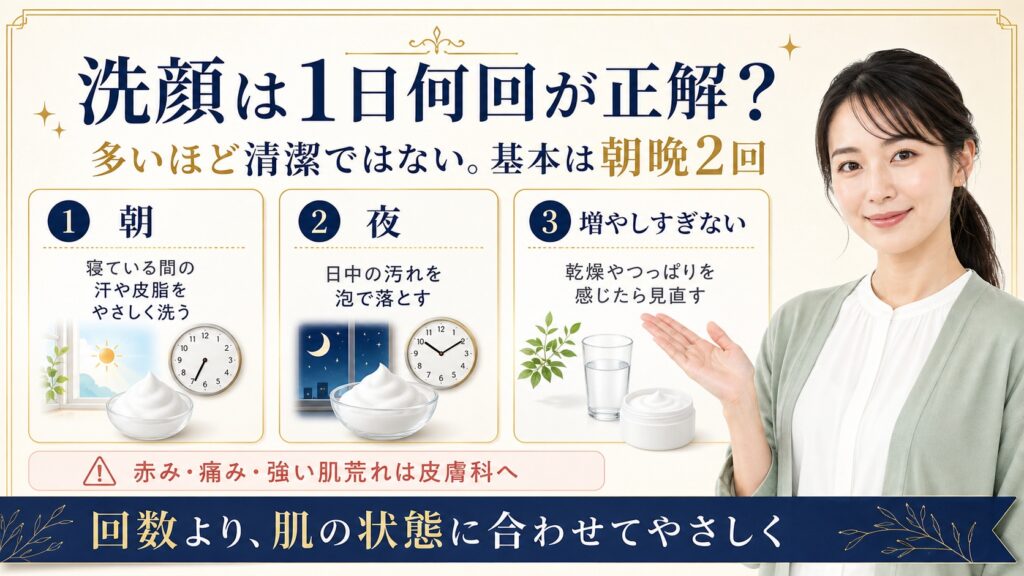 【洗顔の回数は1日何回が正解？】多いほど清潔ではない、基本は1日2回 Beauty Board