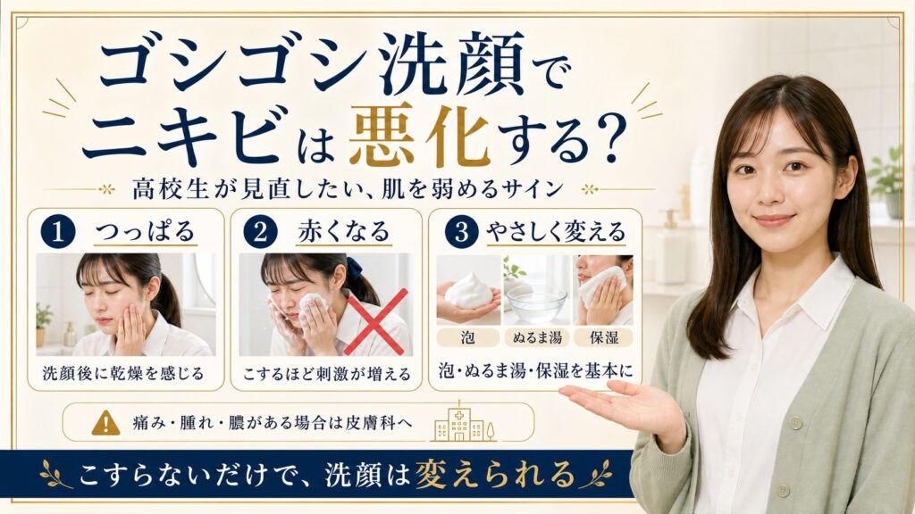 ゴシゴシ洗顔でニキビは悪化する？高校生が弱めるサイン Beauty Board