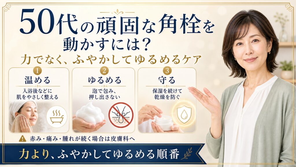 【50代の頑固な角栓を動かすには？】力でなく、ふやかしてゆるめるケア Beauty Board
