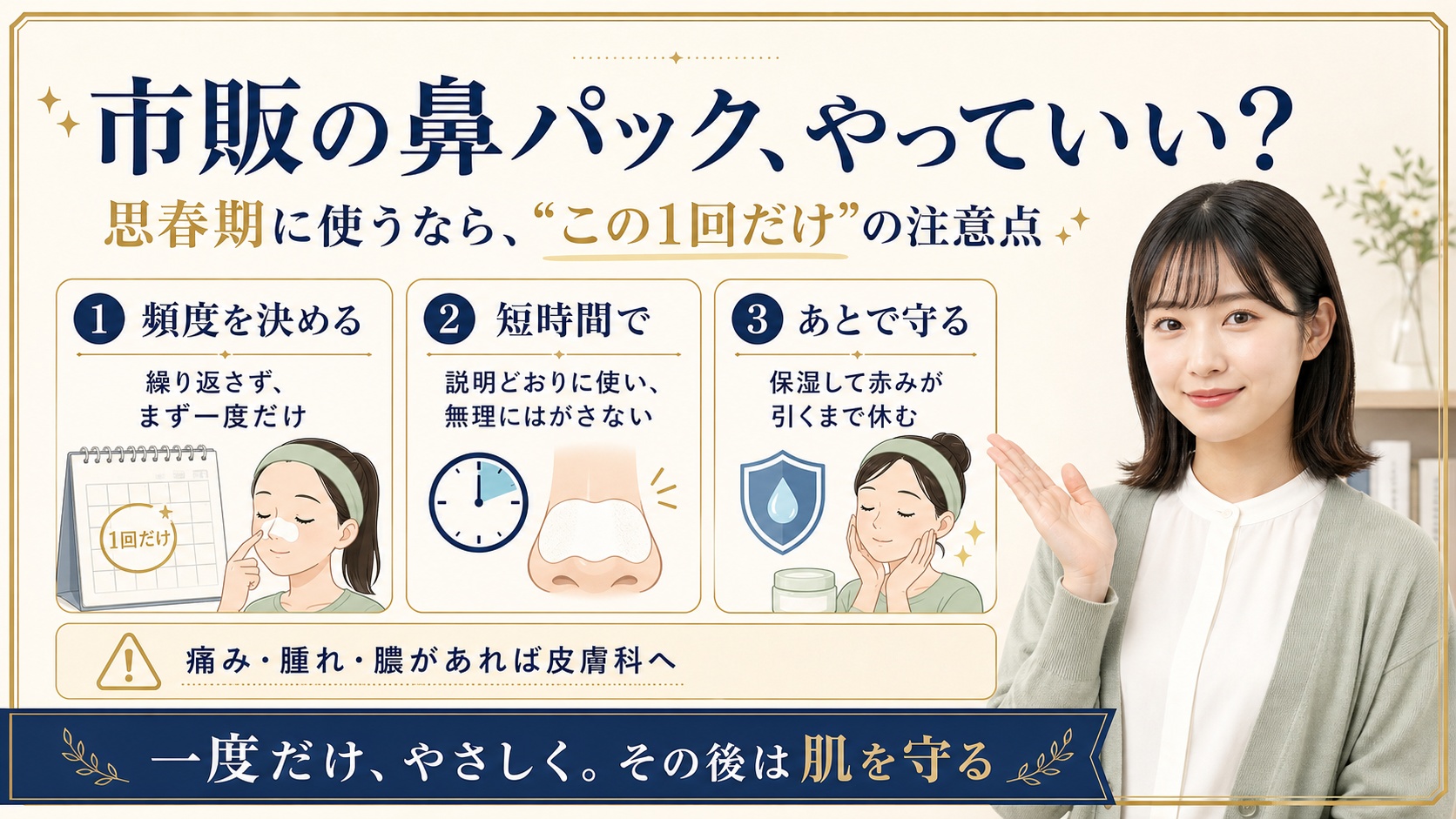 市販の鼻パック、やっていい？思春期に使うなら“この1回だけ” Beauty Board