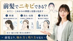 前髪でニキビできる？おでこ・こめかみの摩擦と皮脂の見直し方 Beauty Board