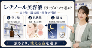 ドラッグストアのレチノール美容液を売り場・肌状態・朝夜で選ぶbeauty board
