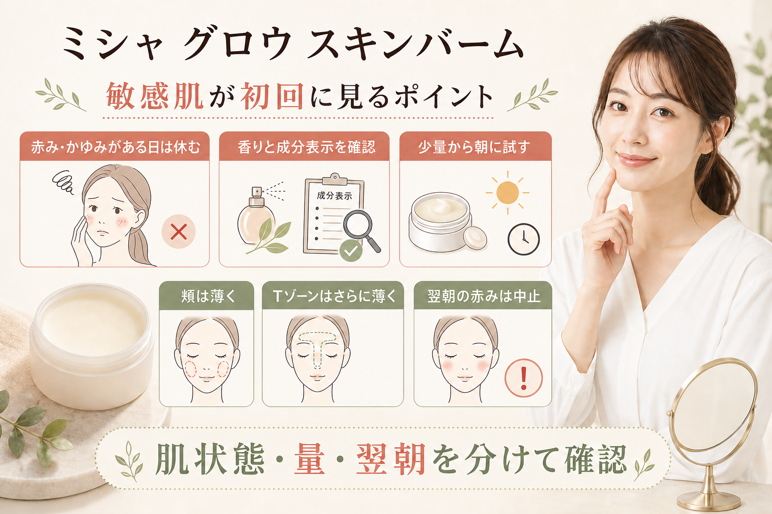 ミシャ グロウ スキンバームを敏感肌で使う初回の確認ポイント
