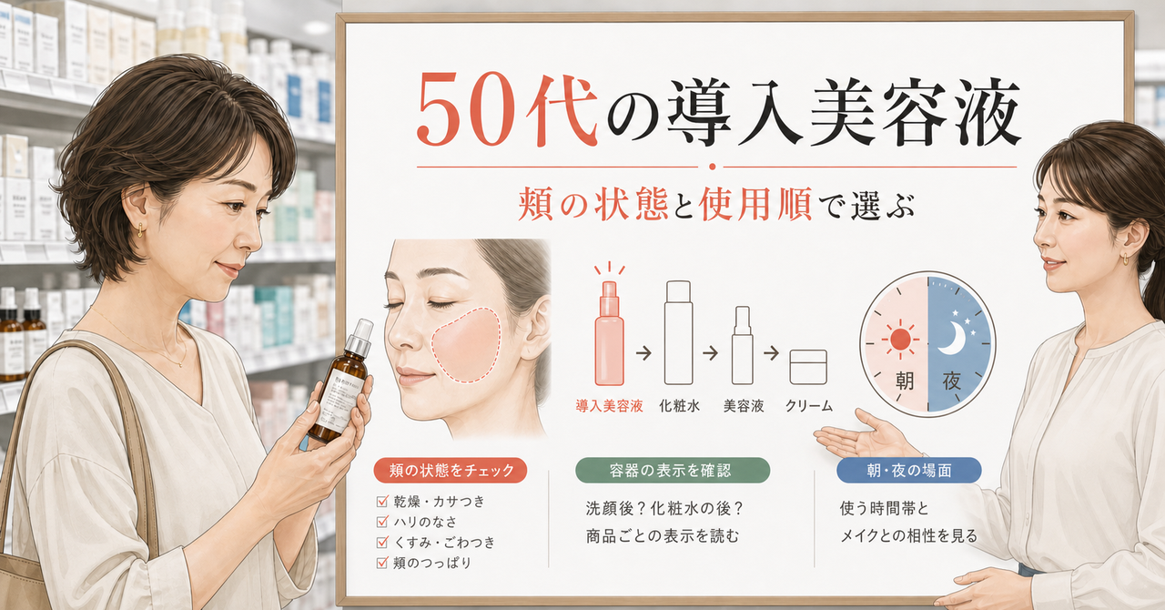 50s drugstore intro serum selection beauty board