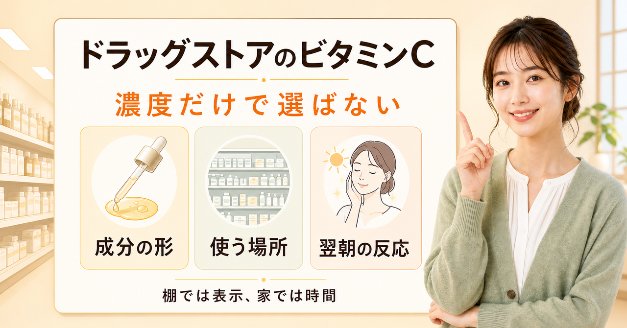 ドラッグストアのビタミンCを商品区分・成分名・使い方の表示で選ぶbeauty-board
