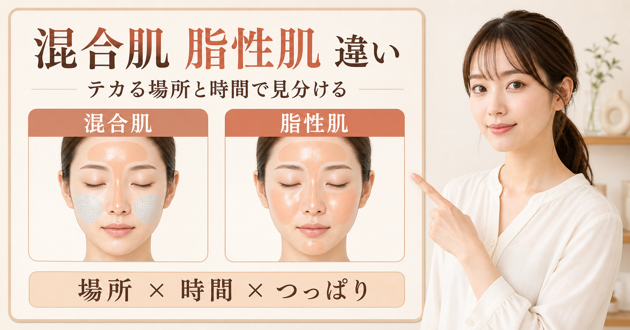 混合肌と脂性肌の違いは?午後の皮脂と頬の乾きで見分ける方法の検索クエリ起点ビューティーボード