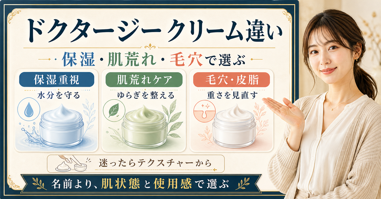 ドクタージー クリーム違いはどう考える?毛穴・皮脂・肌質の視点で整理