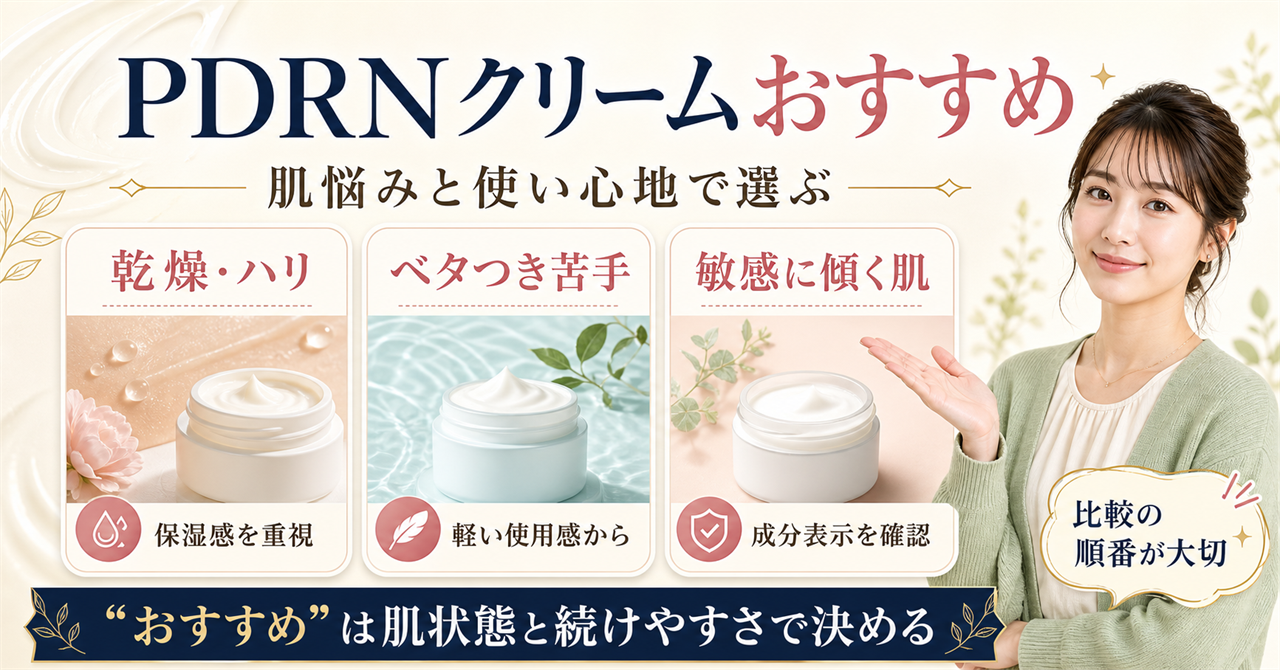 pdrnクリームおすすめはどう考える？毛穴・皮脂・肌質の視点で整理