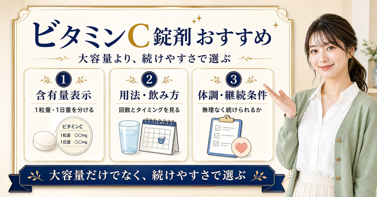 ビタミンC錠剤の選び方