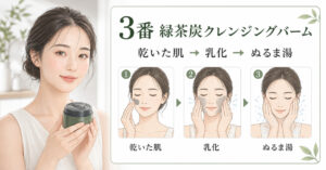 numbuzin 3番 緑茶炭毛穴パッククレンジングバームの使い方