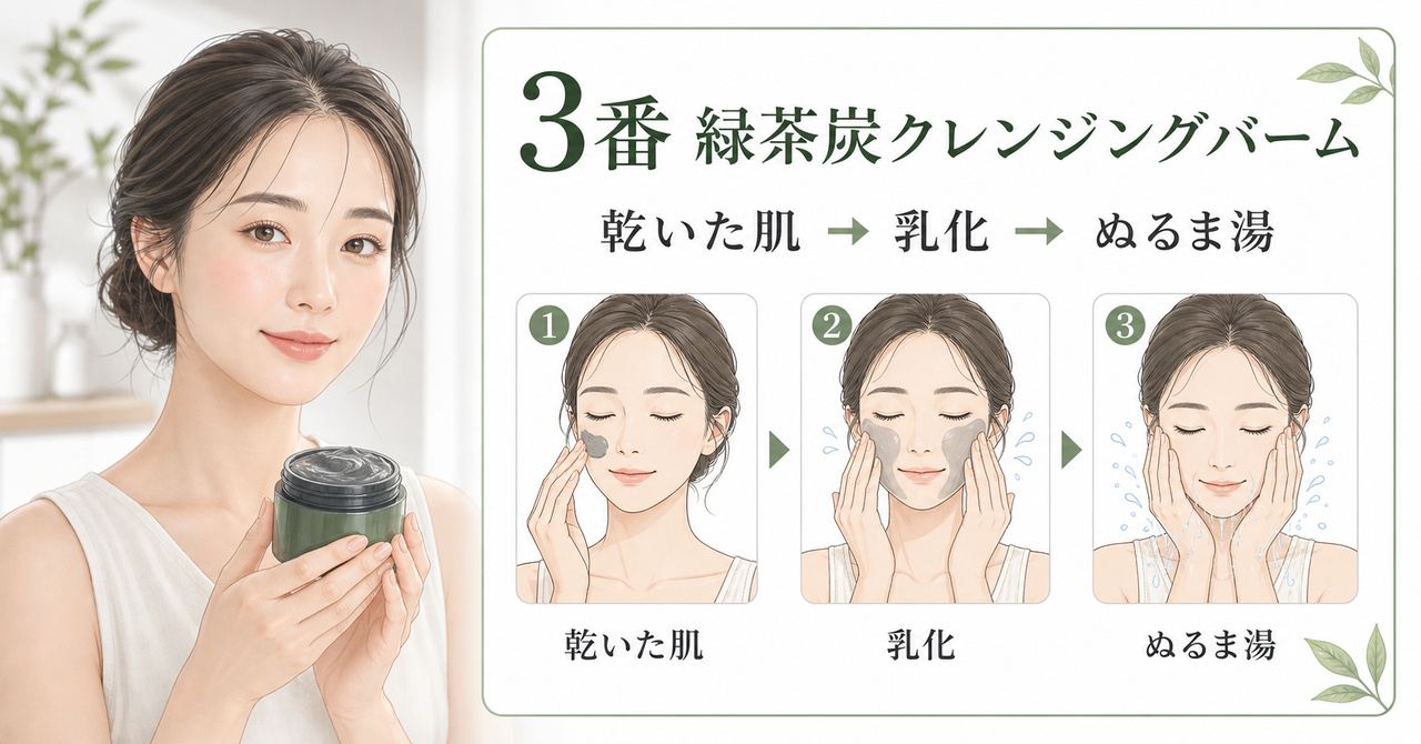 numbuzin 3番 緑茶炭毛穴パッククレンジングバームの使い方